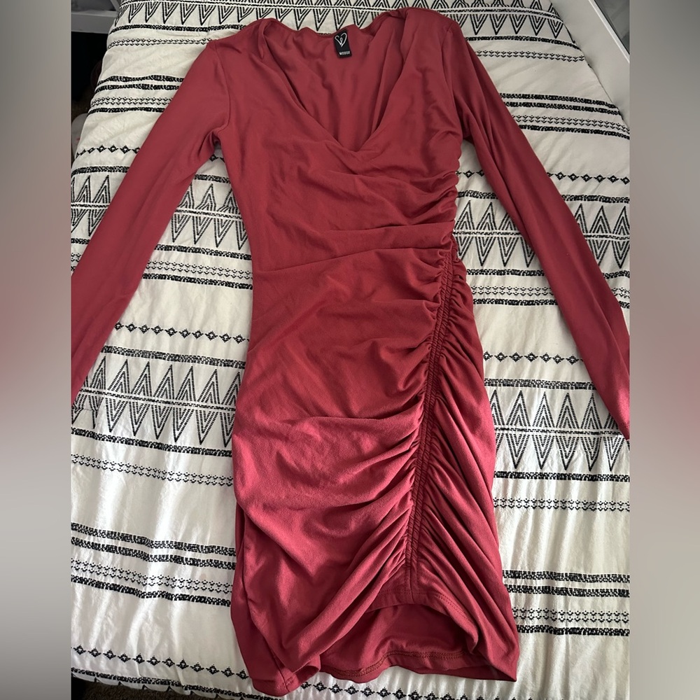 Windsor Ruched long sleeve dress